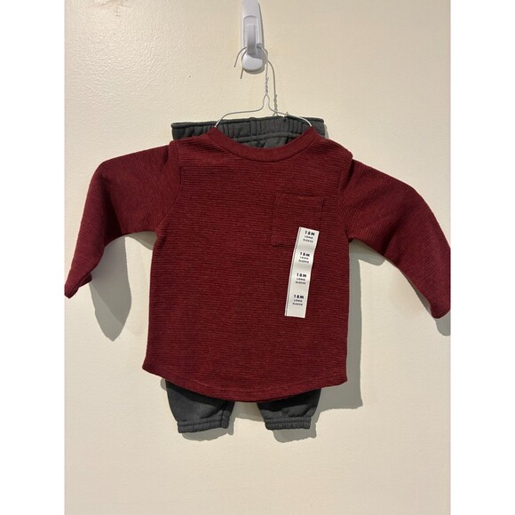 NWT Cat & Jack/Garanimals Long-Sleeve Shirt & Sweatpants Outfit - 18M - Picture 1 of 4